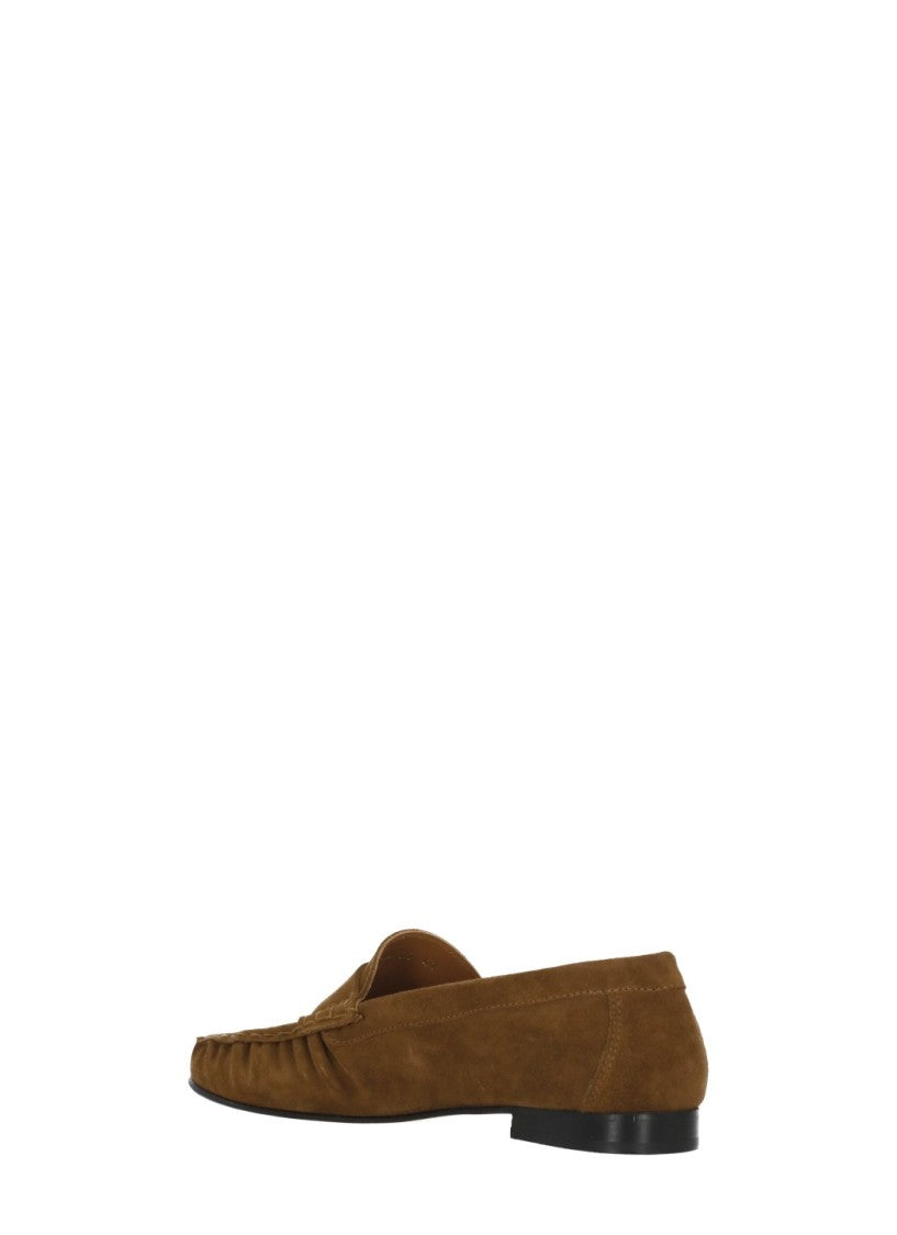 Poeve Brown Mask Suede Loafers