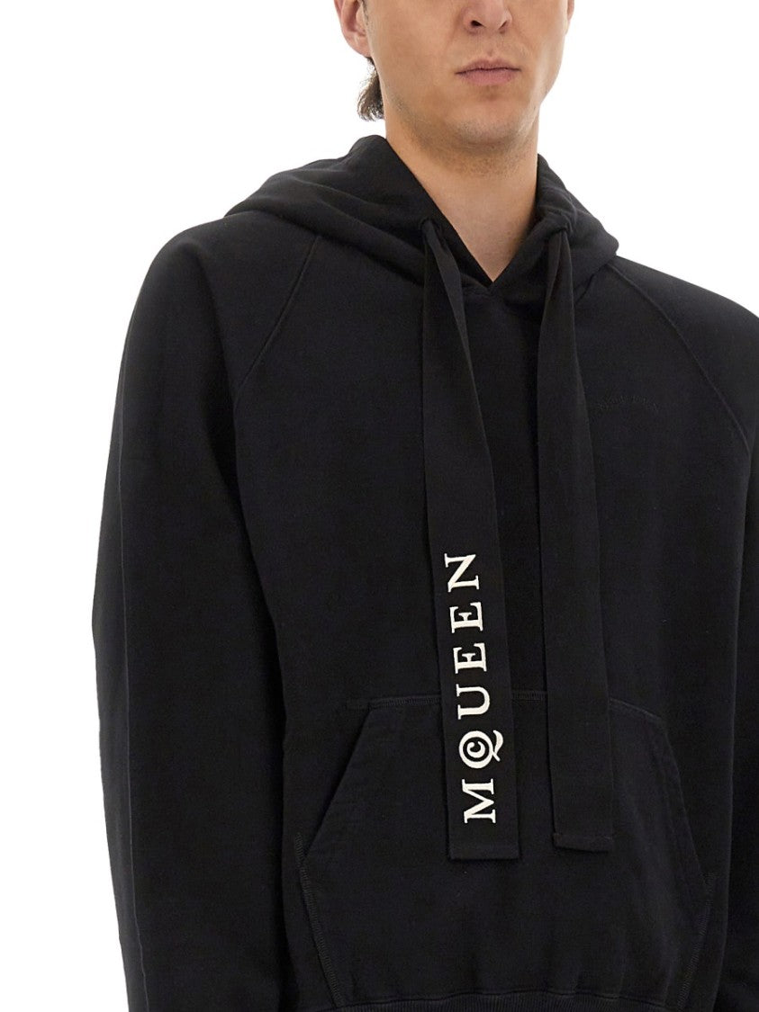 Alexander Mcqueen Relaxed-Fit Black Cotton Hoodie