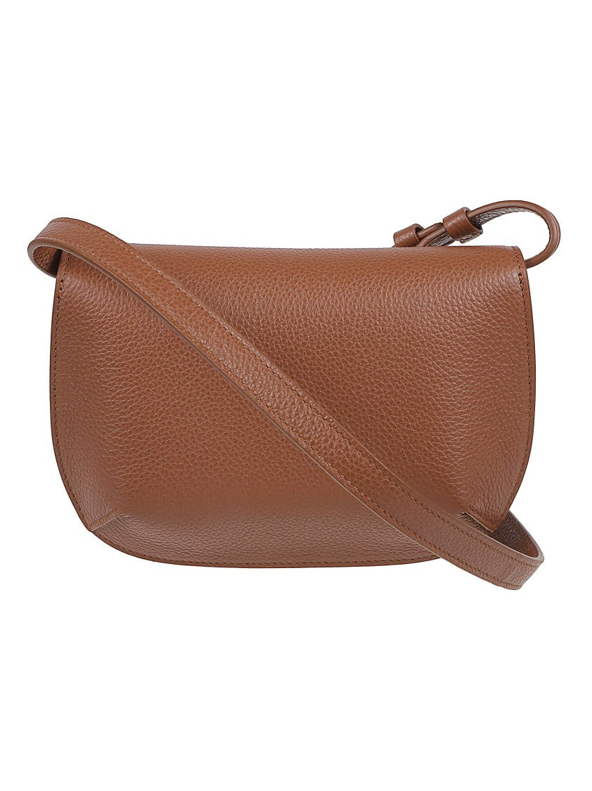 Ferragamo Mini Flap Bag With Double Gancini Gold-Tone Ornament