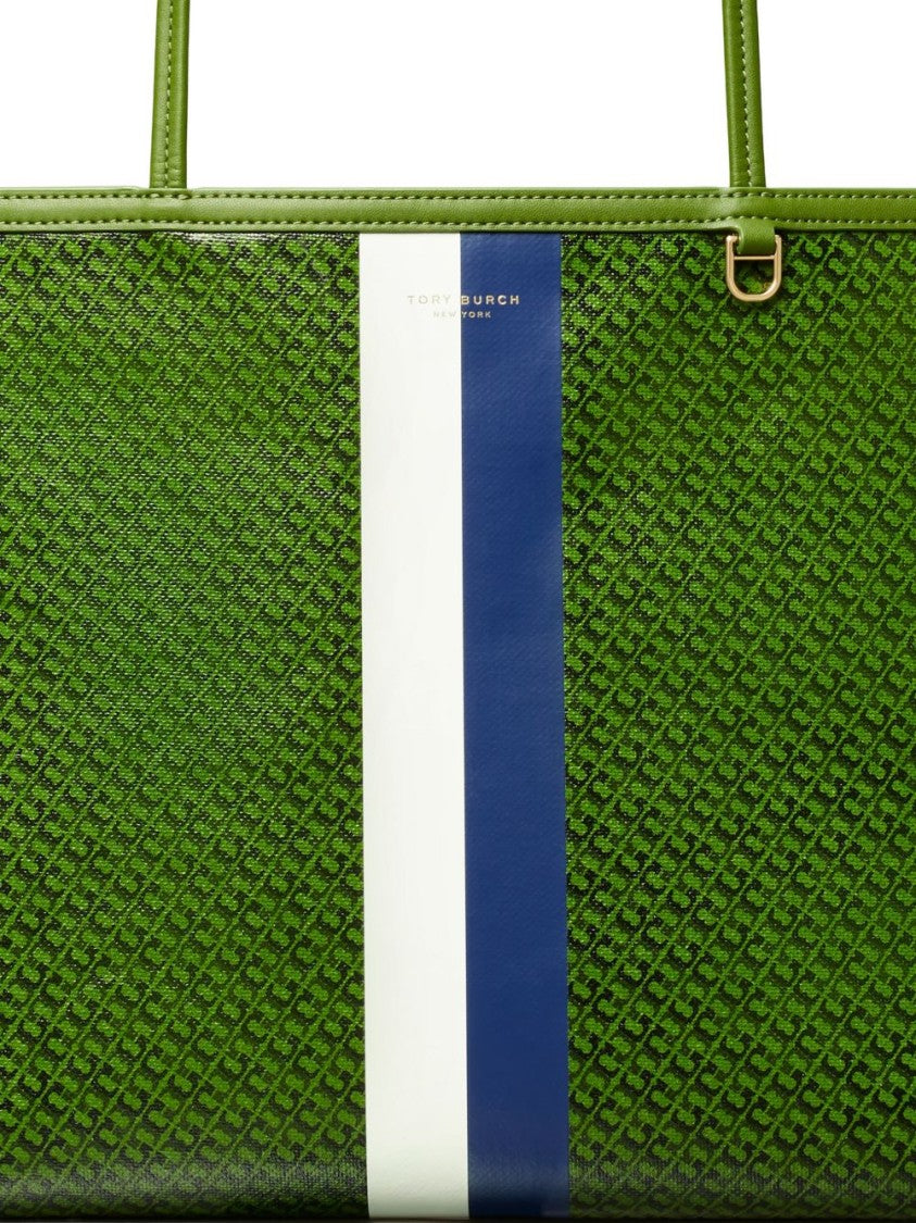 Tory Burch Textured Green Tote Bag