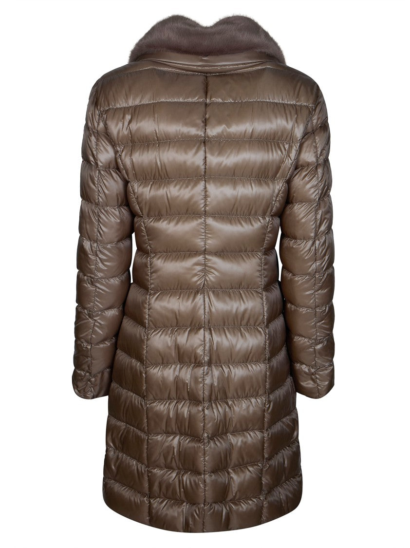 Herno Elisa Glossy Plush Collar Down Jacket