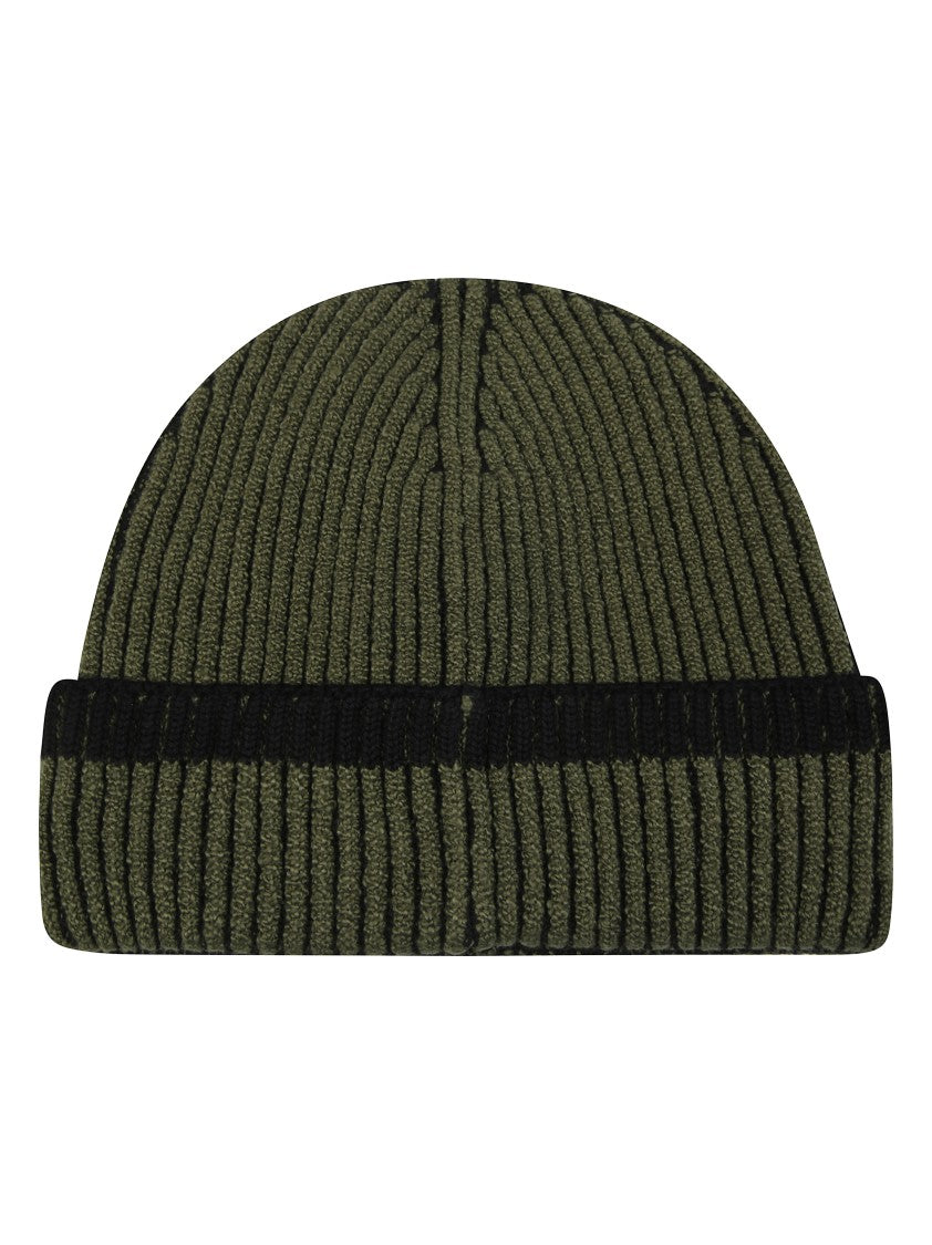 Stone Island Ribbed Knit Beanie With Subtle Logo Detail