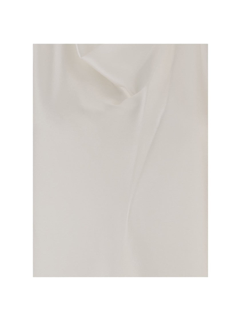 Vince Silk Satin Shirt With Hooded Neckline