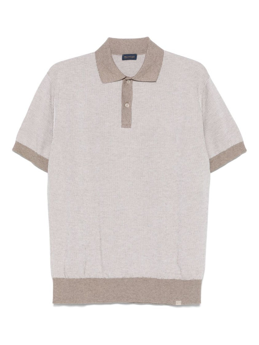 Paul & Shark Sand Beige Short Sleeve Polo With Classic Collar
