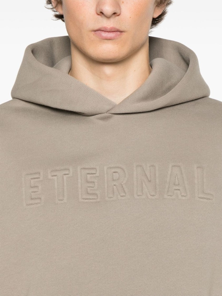 Fear Of God Beige Cotton Eternal Sweatshirt With Embossed Logo