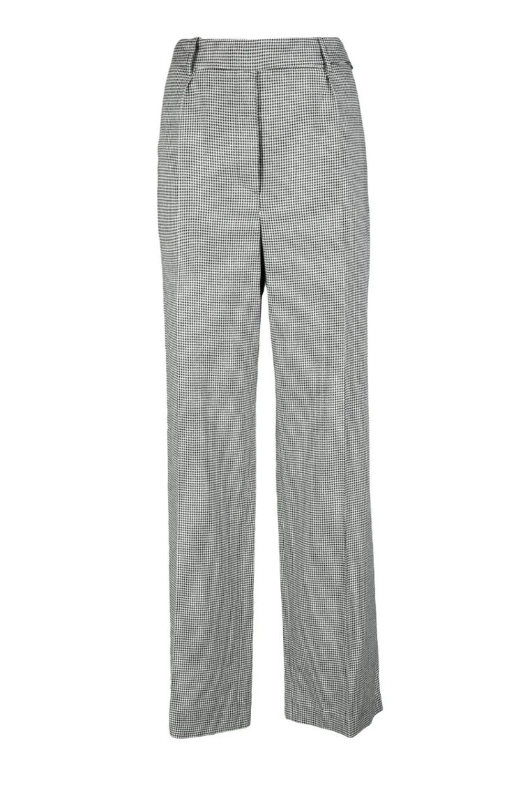 Alexandre Vauthier Viscose Wool Trousers - White/Black
