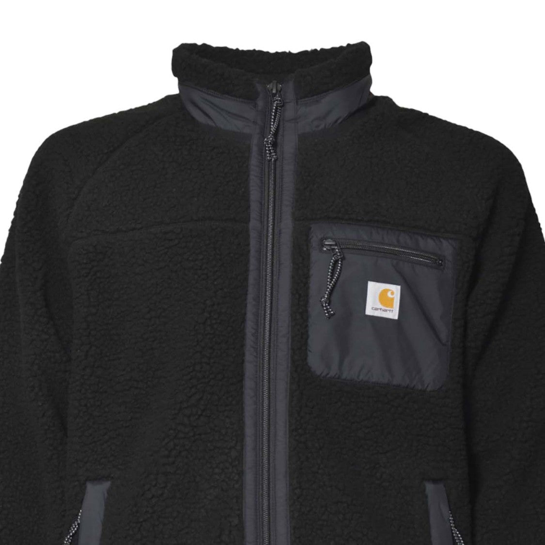 Carhartt Wip Textured Fleece Jacket With High Collar And Zippered Pockets