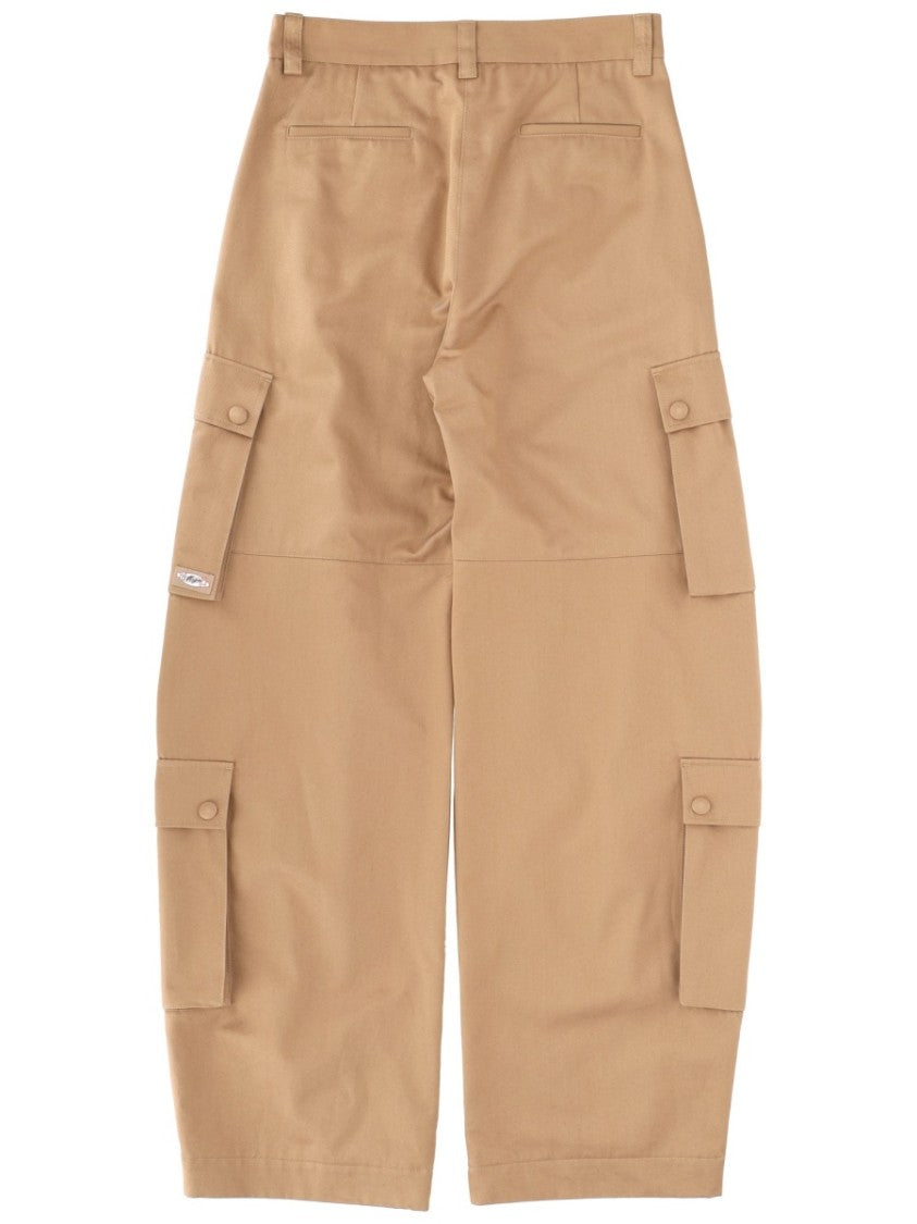 Msgm Oversized Multi-Pocket Cotton Cargo Pants
