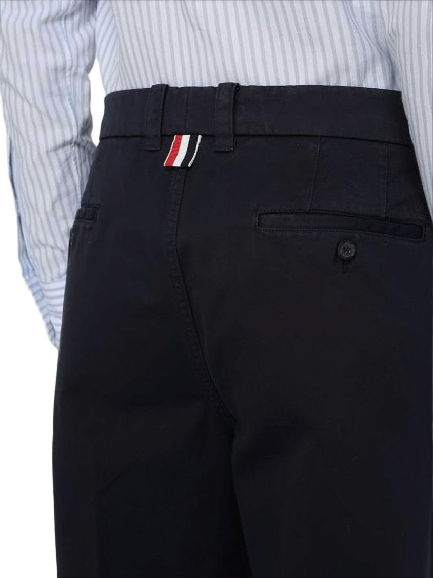 Thom Browne Tailored Mid-Rise Straight-Leg Pants