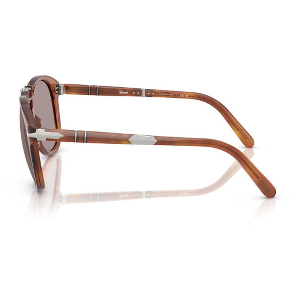 Persol Po0714sm Steve Mcqueen Folding Pilot Sunglasses In Terra Di Siena