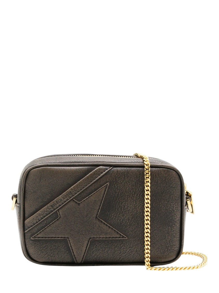 Golden Goose Mini Star Bag Embossed Brown Leather Bag