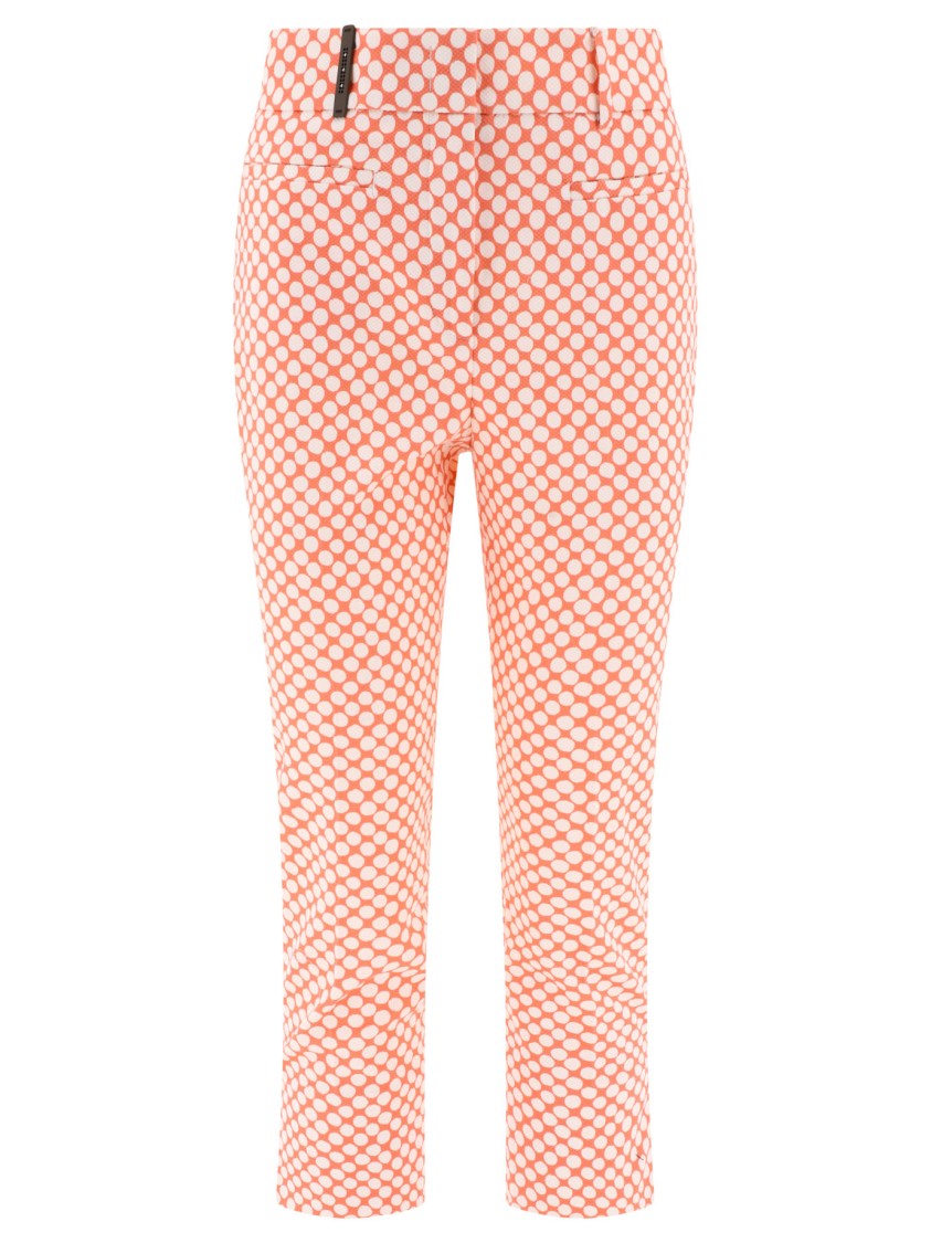 Peserico Cropped Trousers With Playful Polka-Dot Pattern