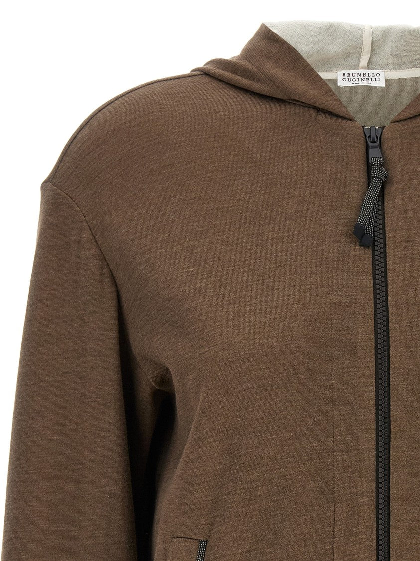 Brunello Cucinelli Precious Zipper Pull' Hoodie