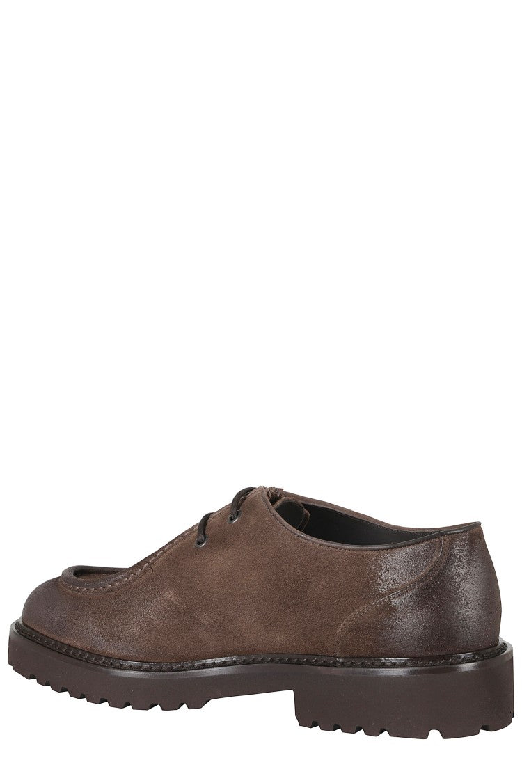 Doucal's Creta Parabout Suede Lace-Up Derby Shoes