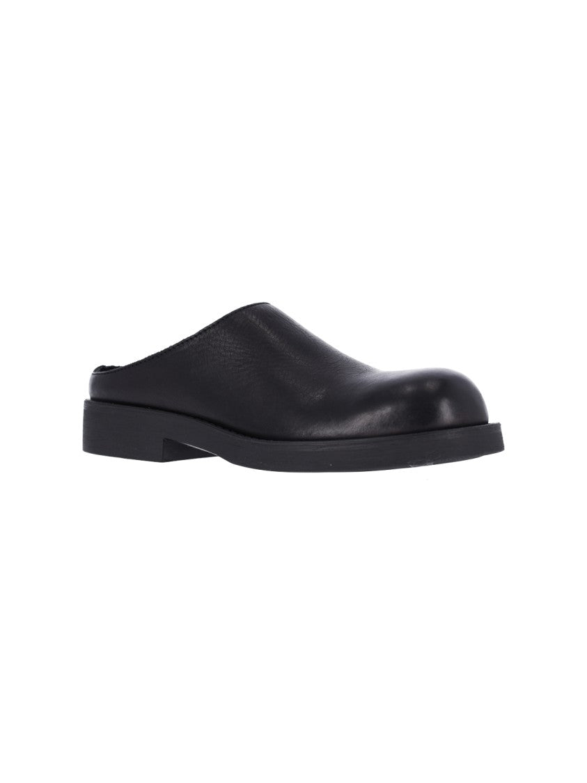 Mm6 By Maison Margiela Black Leather Biker Mules
