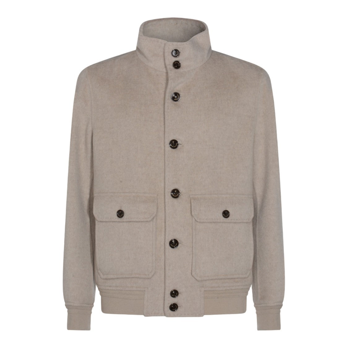 Montecore High Stand Collar Beige Jacket