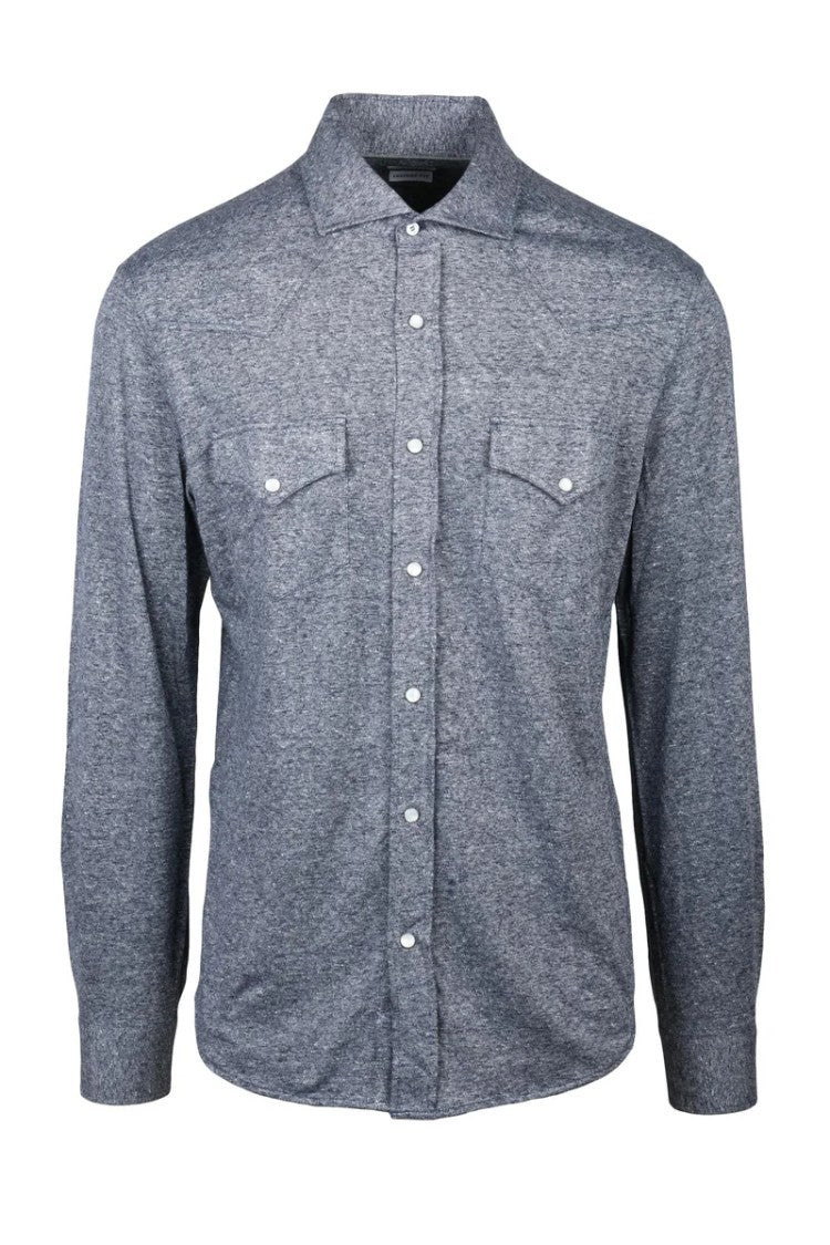 Brunello Cucinelli Knit Shirt - Blue
