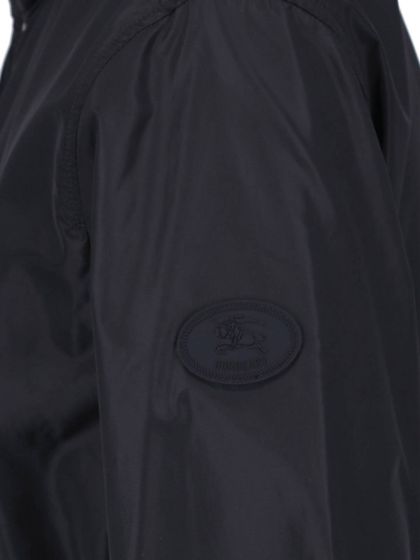 Burberry Black Blackpool Check Detail Parka