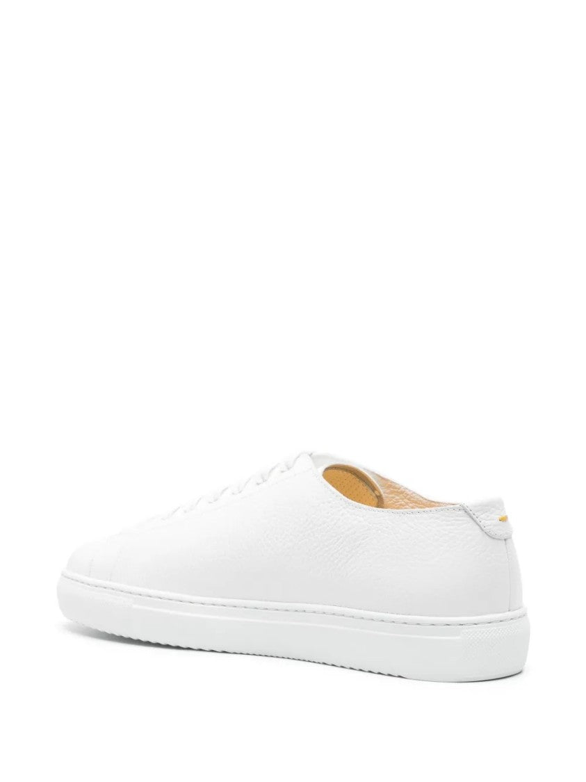 Doucal's Minimalist White Leather Sneakers With Cushioned Insole