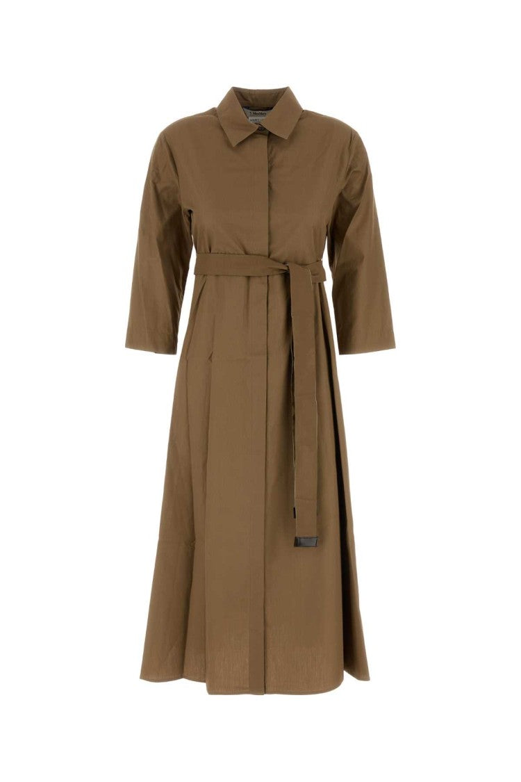 Max Mara Mud Poplin Olimpia Shirt Dress