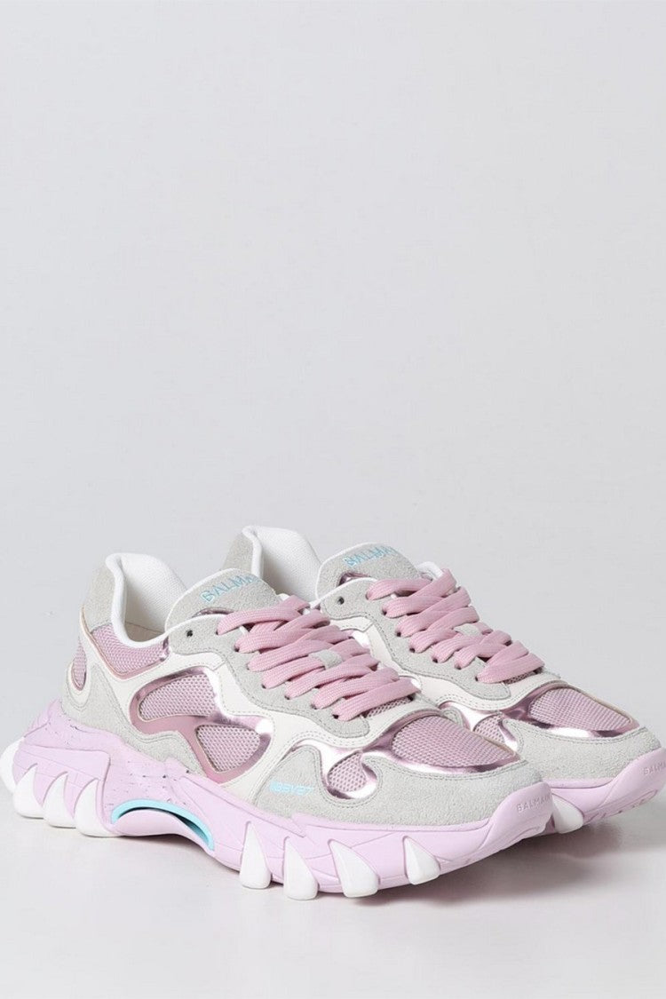 Balmain Multicolor Fabric-Leather Blend Chunky Sneaker