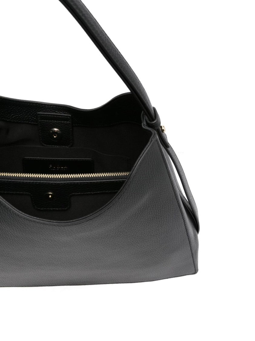 Furla Structured Black Leather Handbag