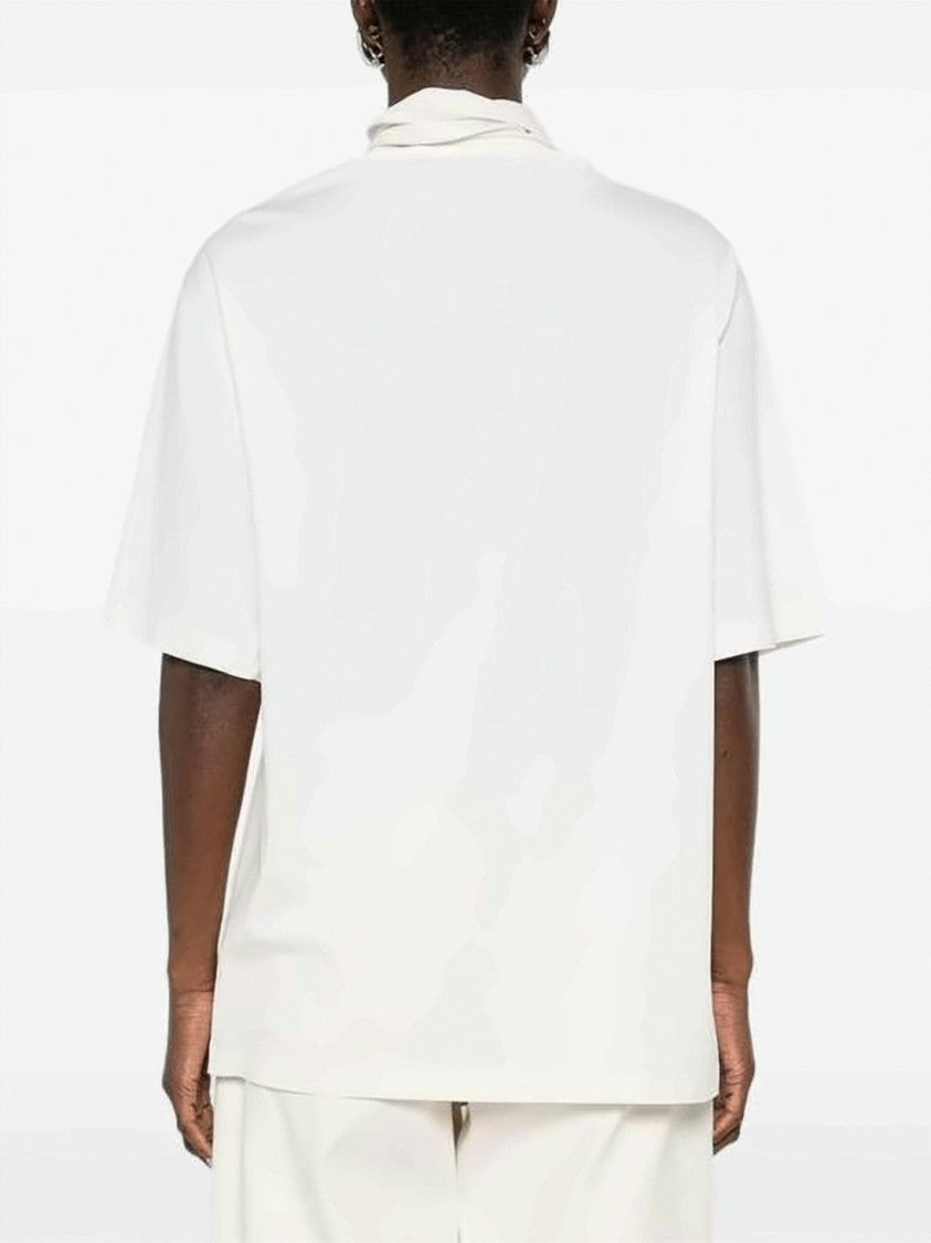 Lemaire Loose-Fit Short-Sleeved Top With Scarf Detail