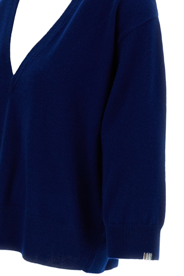 Extreme Cashmere Blue Pearl Cashmere V-Neck Sweater