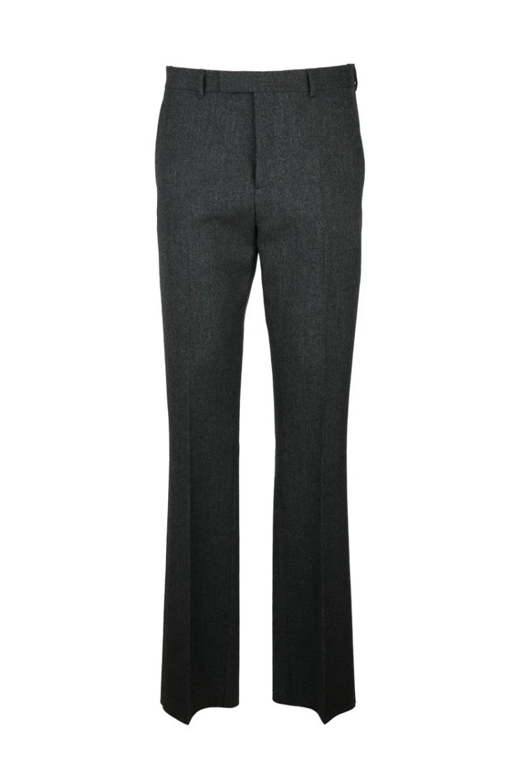 Dior Virgin Wool Silk Trousers - Grey