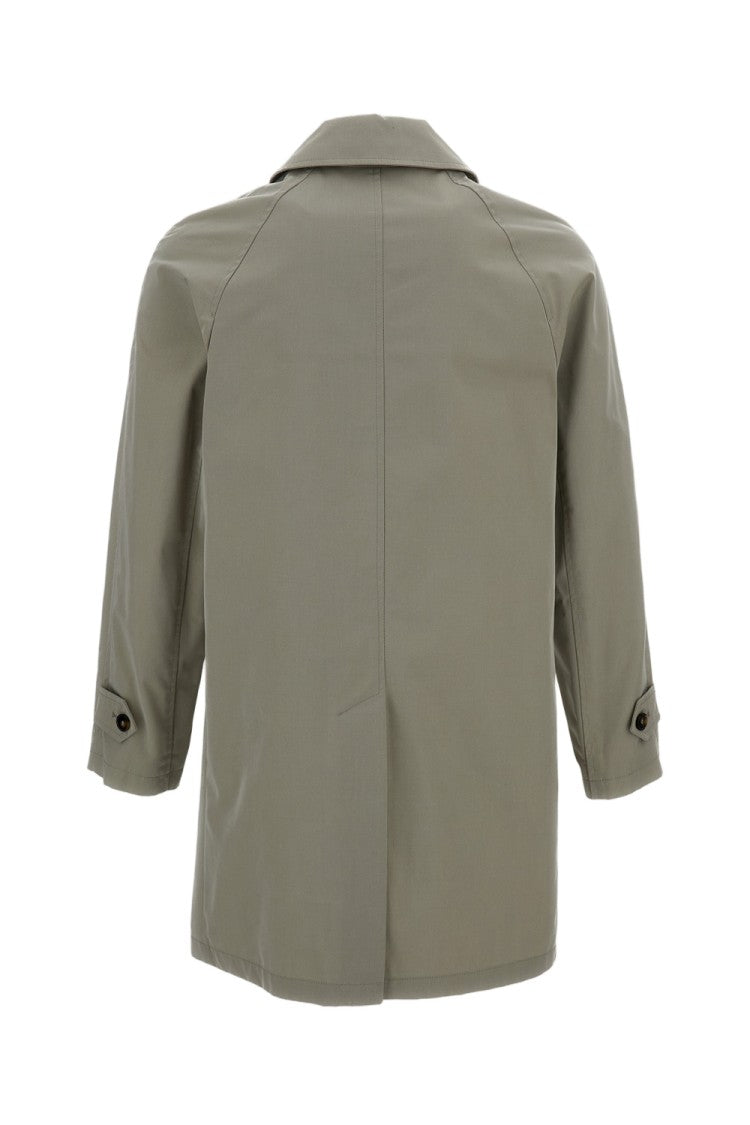 L'impermeabile Grey Coat With Concealed Button Placket