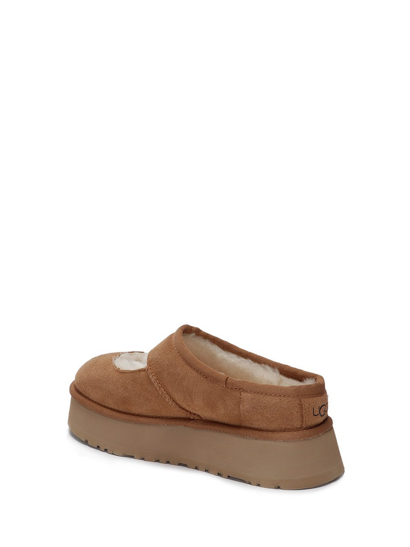 Ugg Suede Mary Jane Slippers With High Heel