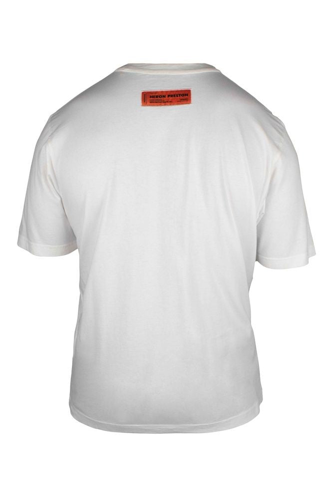 Heron Preston White Cotton T-Shirt With Bold Hpny Print