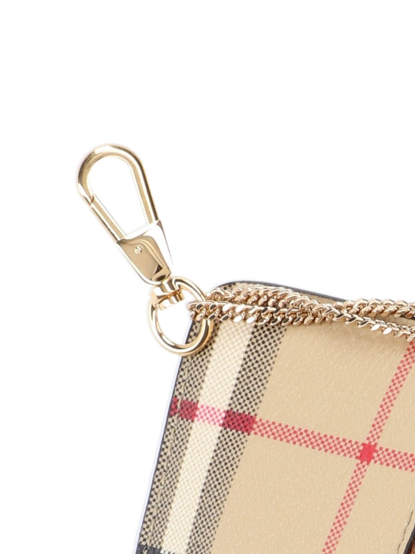 Burberry "Check" Zip Coin Purse - Beige