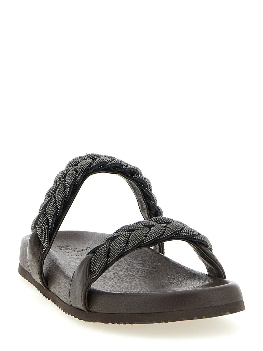 Brunello Cucinelli Precious Braided Straps' Sandals