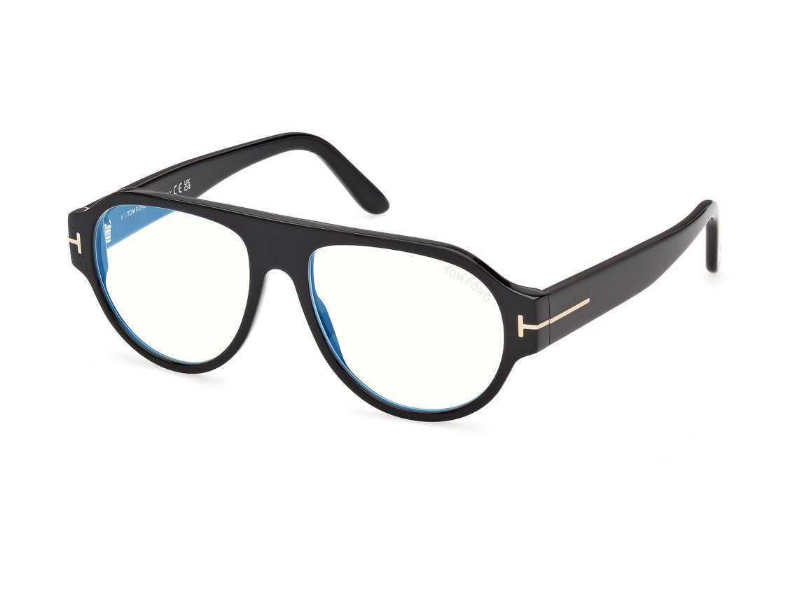 Tom Ford Ft6178-B Gold Accent Oversized Aviator Sunglasses