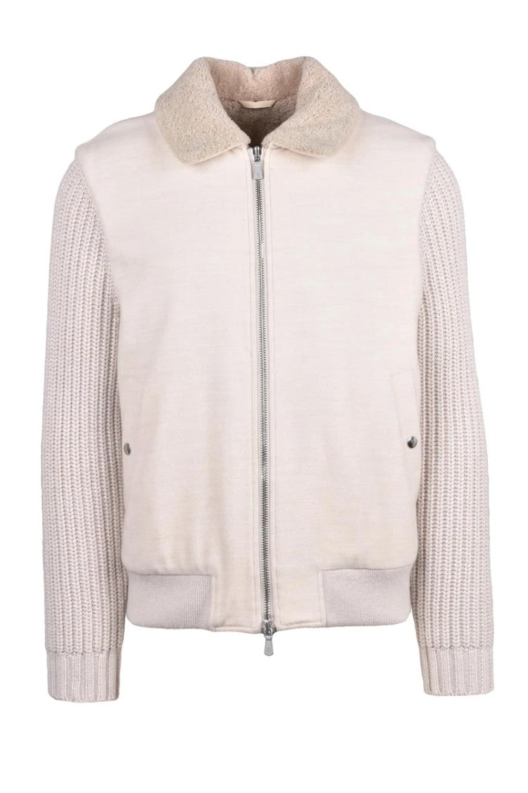 Eleventy Wool Cloth Coat Zip - Beige