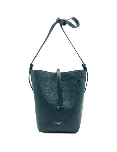 Gianni Chiarini Hammered Leather Shoulder Bag With Drawstring Closure