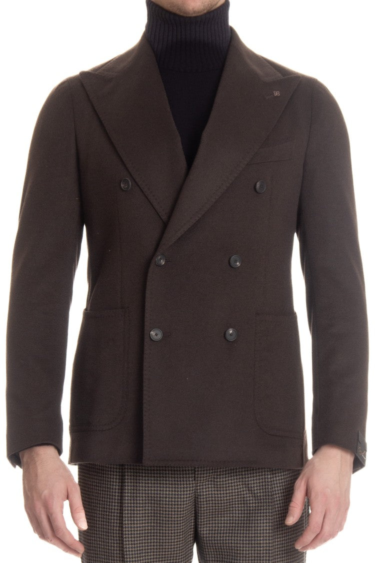 Tagliatore Double-Breasted Virgin Wool Jacket Pino Lerario Line
