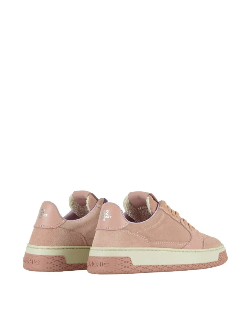 Panchic Powder Pink Suede Upper With Tone-On-Tone Sneakers