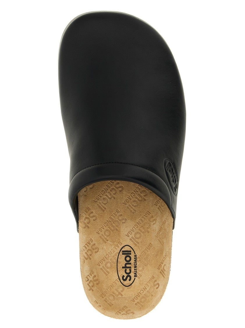 Balenciaga Minimalist Calf Leather Slip-On Clog