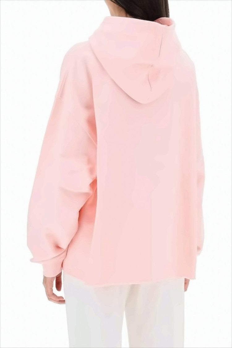 Marni Relaxed Fit Pink Hoodie With Adjustable Drawstring And Kangaroo Pocket
