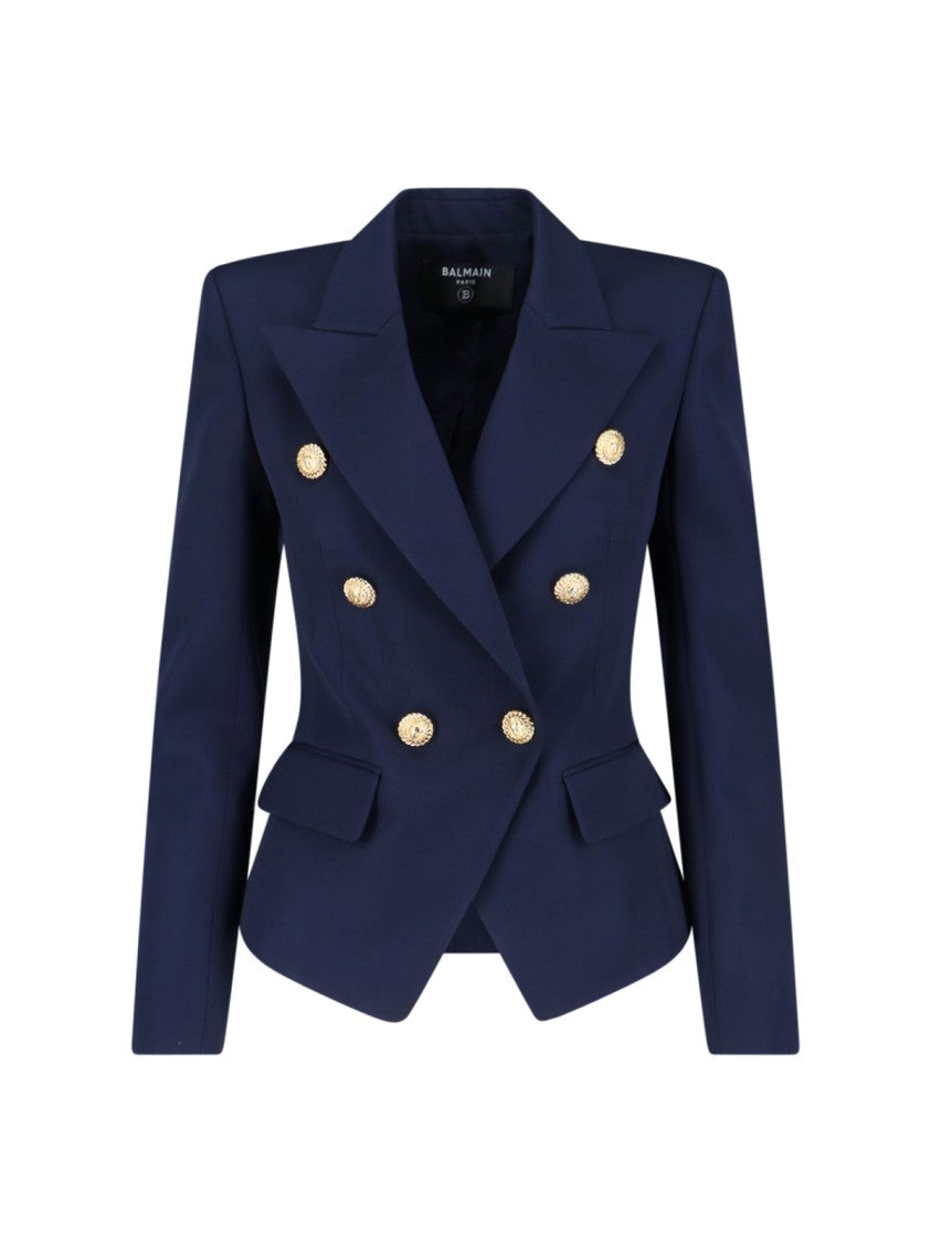 Balmain Double-Breasted Blazer – Blue