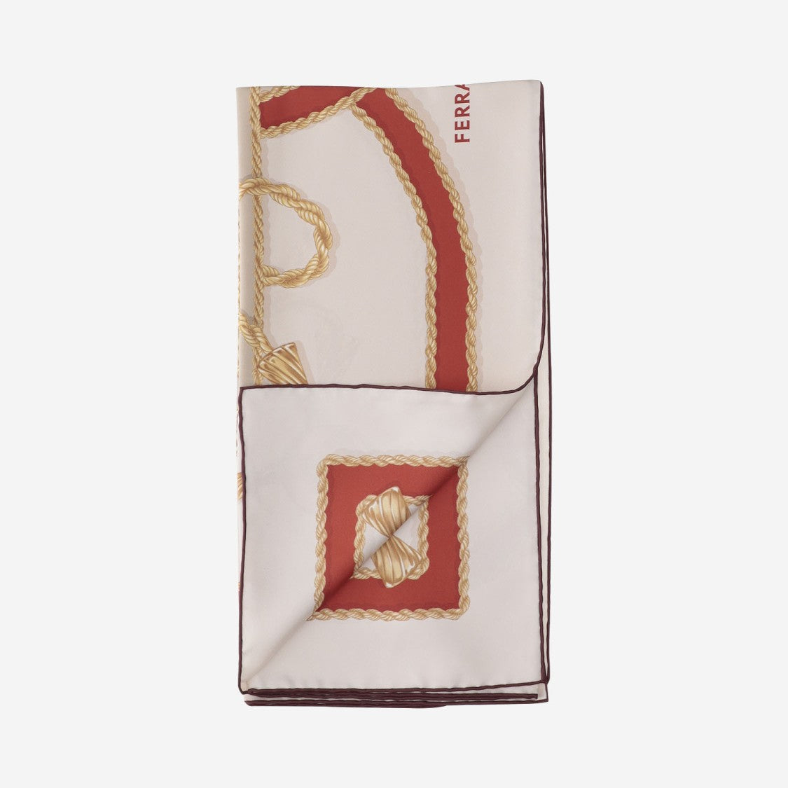 Salvatore Ferragamo Silk Scarf With Chains Pattern