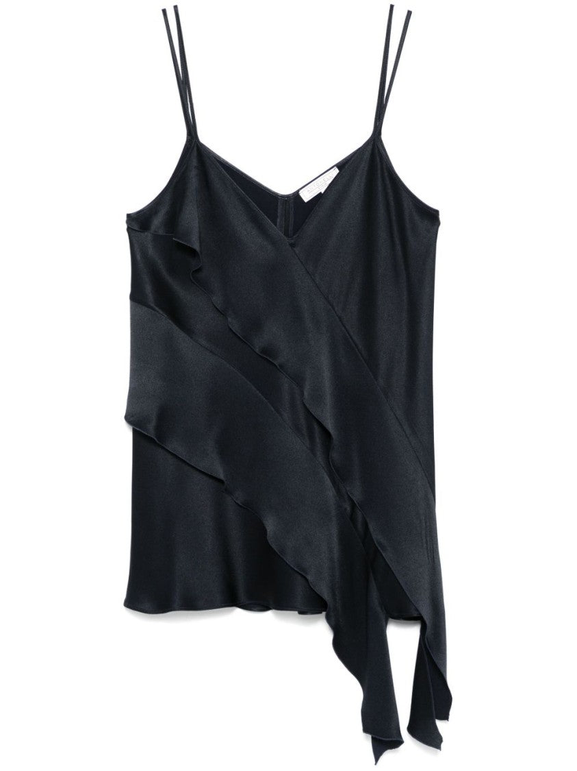 Antonelli Ruffle Detail Top With Adjustable Straps