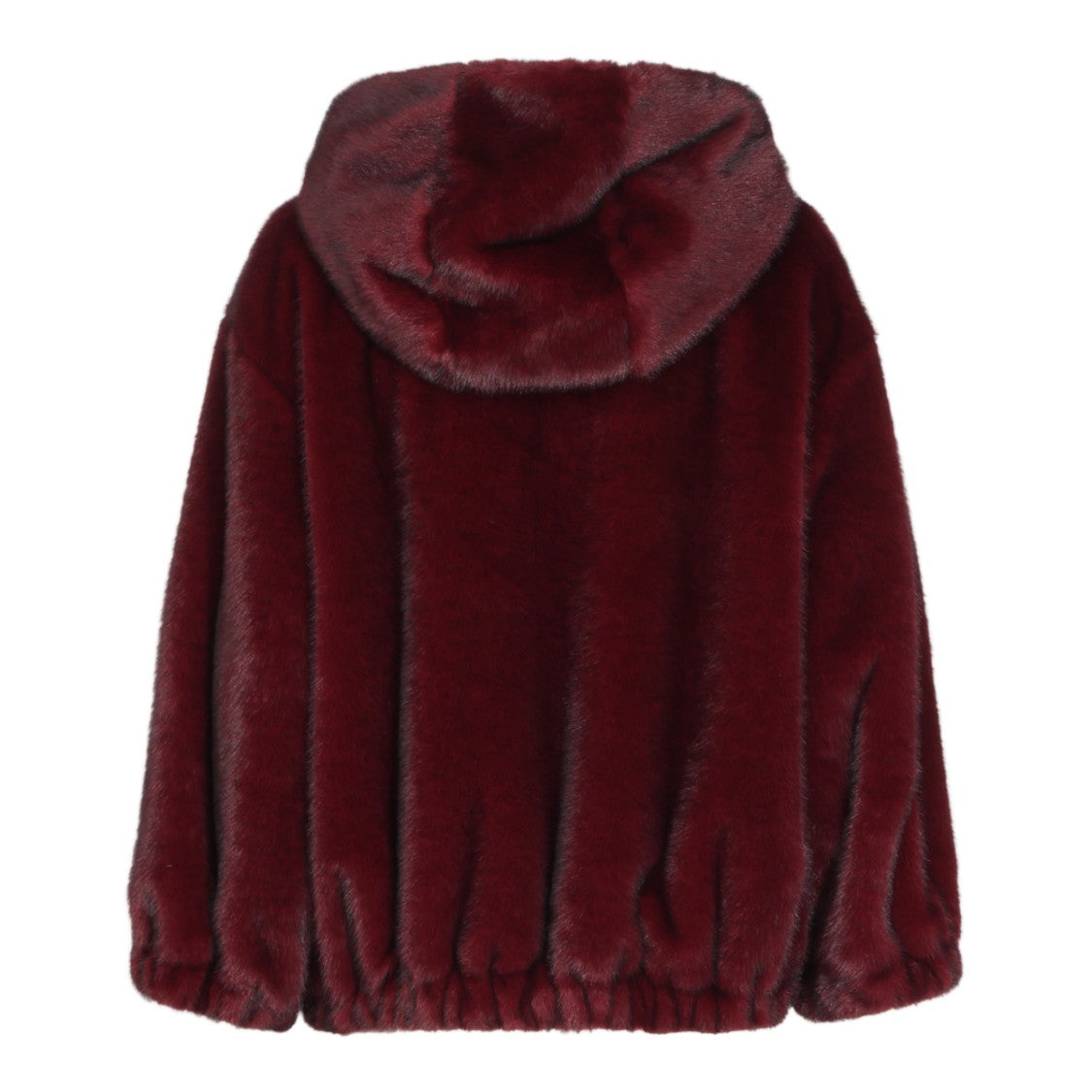 Antonelli Firenze Plush Hooded Elasticated Faux Fur Coat