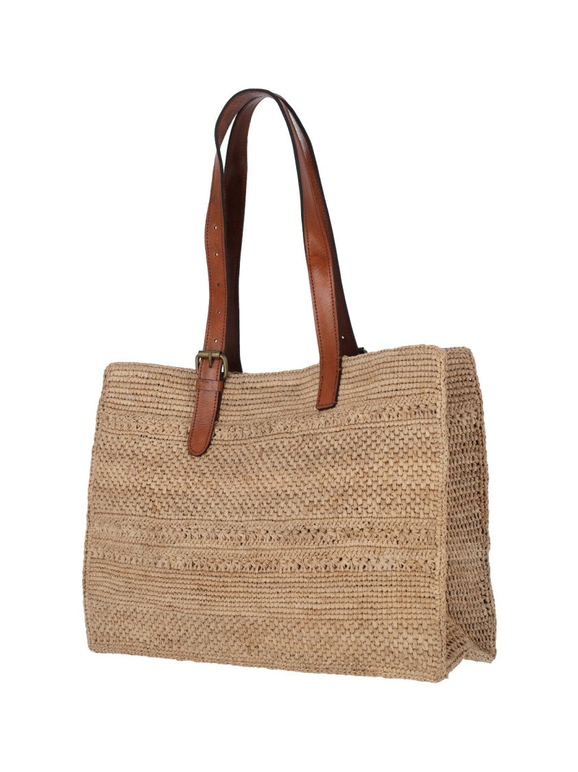 Ibeliv Natural Beige Nomade Woven Raffia Tote