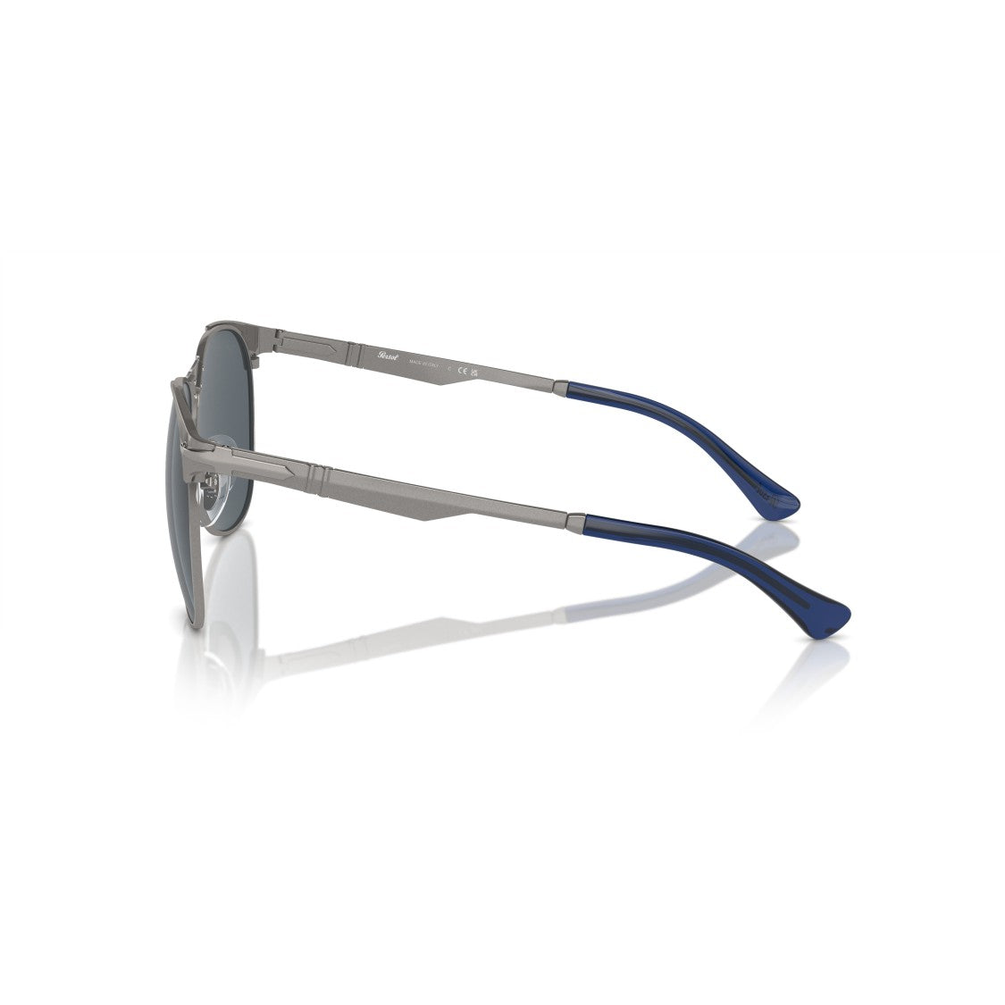 Persol 0Po1016s Sleek Metal Aviator Sunglasses With Dark Lenses