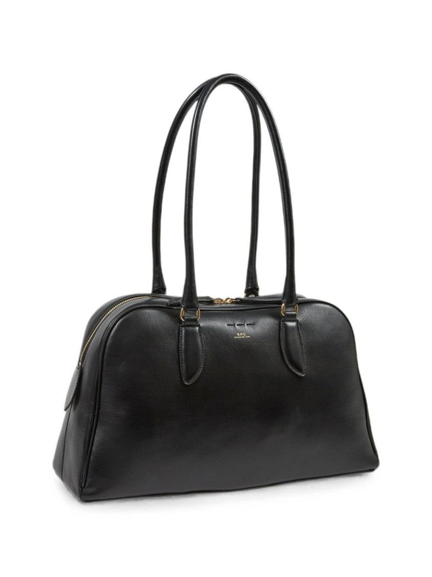 A.P.C. Black Elongated Gold Hardware Shoulder Bag