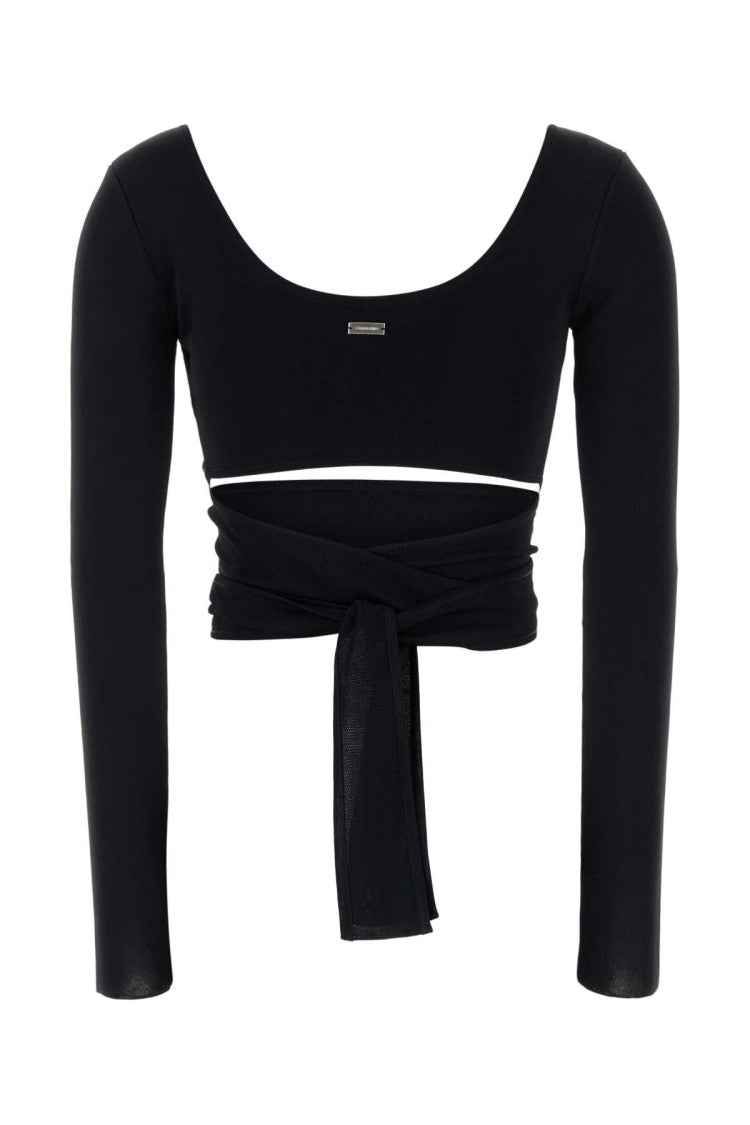 Salvatore Ferragamo Black Viscose Cardigan