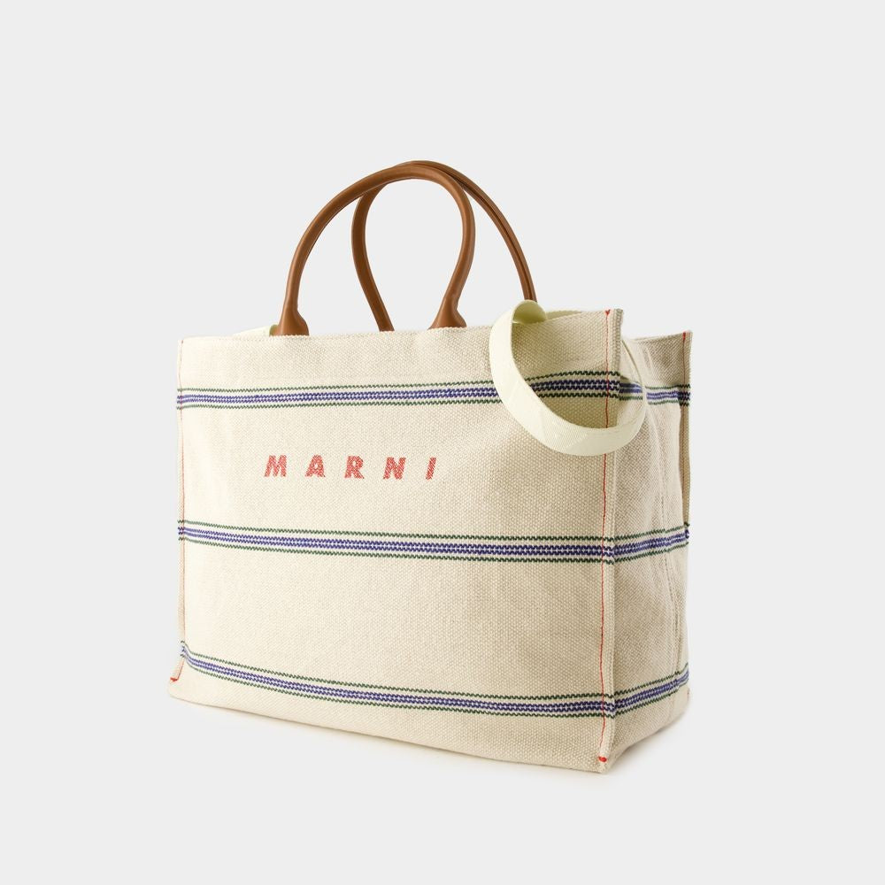 Marni Pelletteria Uomo Shopper Bag - Cotton - Beige